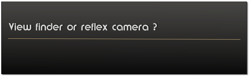 View finder or reflex camera ?